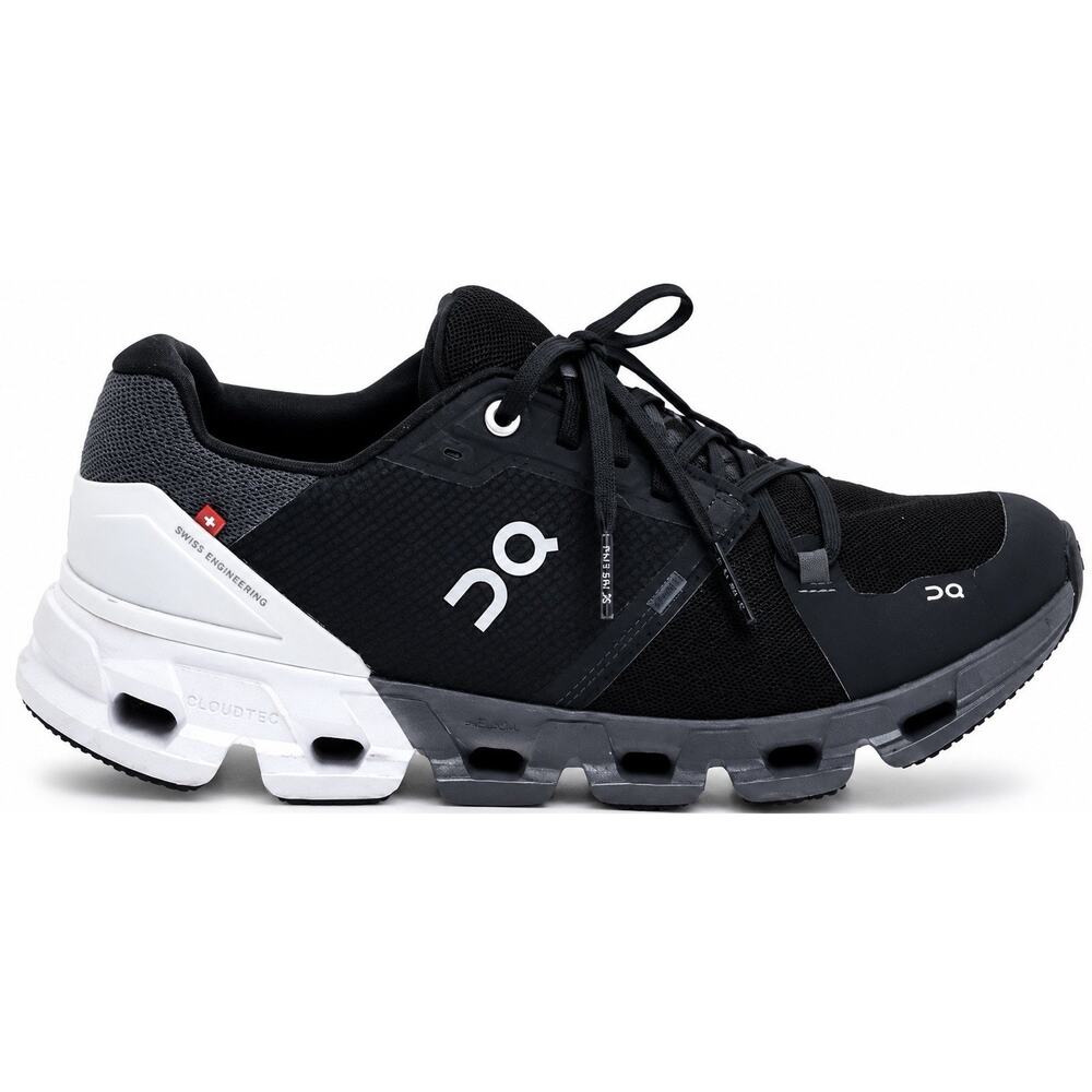 On Running Cloud Athletic Shoes in Black and White